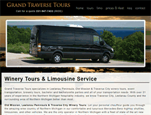 Tablet Screenshot of grandtraversetours.com